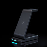智能三合一無線充電板直立式